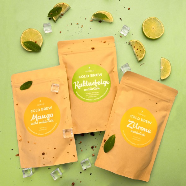 Cold Brew Tea Set: Mango • Kaktusfeige • Zitrone